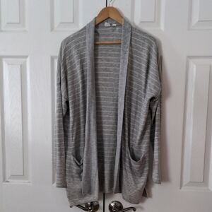 GAP Women's Gray Striped Cardigan size medium